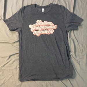 Custom Bubble Gum Italian Greyhound Mama Dog Mom T-Shirt Large